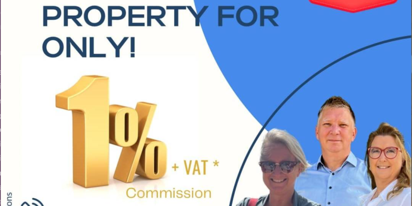 Now, selling your property in Spain only has a 1% commission